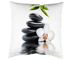 Home Fashion Kissenhülle Digitaldruck, Samt, grün, 1 x 50 x 50 cm