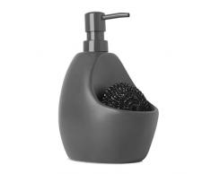 Umbra 330750-149 Joey Pump / Scrubby, Seifenspender aus Keramik, Grau, 591ml Fassungsvermögen