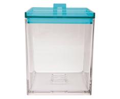 zak! Vorratsdose MeeMe 1,4l in transparent/Aqua blau, Kunststoff, 26x21x11 cm