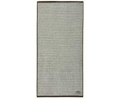 möve Eden Handtuch Kästchenstruktur Velours 50 x 100 cm aus 80 % Baumwolle / 20 % Leinen, nature / black