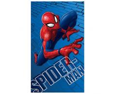 Spiderman Wall Badetuch, Baumwolle, Blau, 70 x 120 cm
