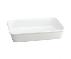 HIC Rechteckige Auflaufform Lasagna-Pfanne, rechteckig, feines weißes Porzellan, 33 x 23 x 6,4 cm 13 x 9 x 2.5 weiß