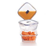 Luminarc , Serie PURE BOX Active, Vorratsdosen quadratisch, 3 verschiedene Größen, im 3er-Set