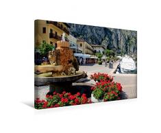 Calvendo Premium Textil-Leinwand 45 cm x 30 cm quer, Altstadt von Limone sul Garda | Wandbild, Bild auf Keilrahmen, Fertigbild auf echter Leinwand, Leinwanddruck Orte Orte