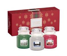 Yankee Candle Geschenkset, mit 3 kleinen Duftkerzen im Glas, Alpine Christmas Collection, in festlicher Geschenkbox
