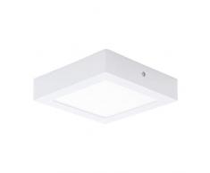 EGLO LED Deckenleuchte Fueva 1, 1 flammige Deckenlampe, Material: Metallguss, Kunststoff, Farbe: Weiß, L: 17x17 cm, neutralweiß, Wandleuchte