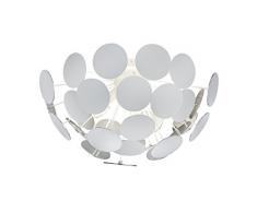 Trio Leuchten Deckenleuchte, Metall, E14, Weißmatt/Silberfarbig, 54 x 54 x 30 cm