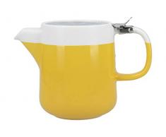 La Cafetiere Limited C000431 La Cafetière Barcelona Teekanne, kühles Grau/Weiß 2-Cup Teapot (420 ml) senffarben
