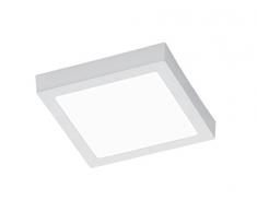 Trio Leuchten 657112401 Zeus A+, LED Deckenleuchte, Metall, 24 Watt, Integriert, Weiß, Switch-Dimmer, 40 x 40 x 6 cm