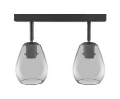 LEDVANCE Vintage Edition 1906, Wandleuchte mit E27 Sockel, Rauchgraues Glas, 2 Spots, Ohne Leuchtmittel, Cone Spot