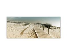 STYLER GL117 Glasbild, Glas, beige, 0.4 x 125 x 50 cm