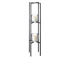 Blomus Nero Standleuchter, Metall, schwarz, H 90 cm, B, T 24 cm