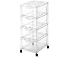 KIS 8524000 0202 02 Aufbewahrungsbox Spider Towers, 4 x 12,5 L, Plastik, Transparent, 29 x 38 x 72 cm