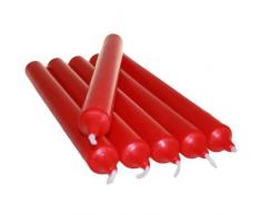 SHINE Pack VON 10 BUNTEN Nicht Tropfen Abendessen Kerzen FÜR WENIGER Preis - VERFÜGBAR IN Purpur, GRÜN, BLAU, ROSA, ORANGE, Weiss UND ROT (ROT)