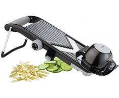 Moha Veggie V Gemüseschneider mit V-Klinge, PP,ABS, SBS,TPE, Edelstahl, schwarz/grau, 28.9 x 6.35 x 13.34 cm