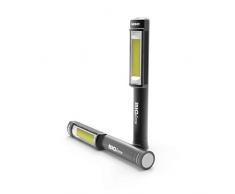 Nebo BIG LARRY LED/COB Arbeitsleuchte, Aluminium, 400 Lumen, 2 Leuchtmodi + Pannen-Notsignal, 3 AA Alkaline, Kraftvoller Magnetfuß