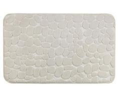 WENKO Badteppich Memory Foam Pebbles - Badematte, rutschhemmend, sehr weiche Qualität mit Memory-Schaum-Polsterung, 50 x 80 cm, beige