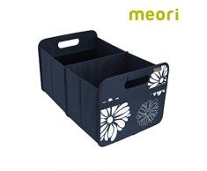 Faltbox Classic Large Marine Blau / Blumen 32x50x27,5cm abwischbar stabil Polyester Picknick Party Grillen Garten Camping Ausflug Reise Aufräumen Regal