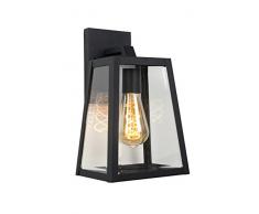 Lucide MATSLOT - Wandleuchte Außen - E27 - IP23 - Schwarz