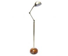 Relaxdays Stehlampe im Industrial Look 179 cm verstellbar Metall-Holz 10018505