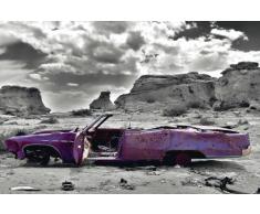 empireposter - Wrecked Cadillac - colourlight Foto - Größe (cm), ca. 91,5x61 - Poster, NEU -