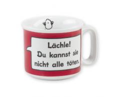 Sheepworld 42662 Tasse Lächle! Du kannst sie nicht alle töten., Porzellan, 40 cl