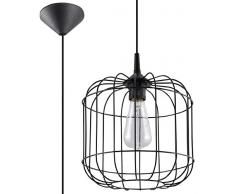 Sollux Lighting CELTA Pendelleuchte, Stahl, Schwarz