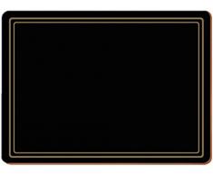 CREATIVE TOPS Classic Premium Unterseite aus Kork Platzsets, Holz, schwarz, 6