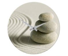 WENKO 21361100 Wanduhr Sand & Stone, GehÃ¤rtetes Glas, 37 x 3 x 37 cm, Mehrfarbig