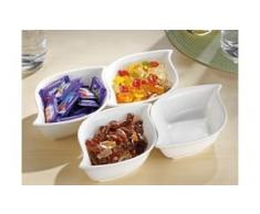 Esmeyer 4-TLG Jolie aus weißem Porzellan Maße: jeweils ca. 16 x 10 x 4 cm. Im Geschenkkarton Schalenset, 26 x 26 x 4.5 cm