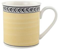 Villeroy & Boch Audun Fleur Kaffeebecher, 300 ml, Höhe: 9,1 cm, Premium Porzellan, Weiß/Bunt