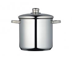 Master Class Induktionstauglicher Suppentopf mit Deckel, Edelstahl, Silber, 20 cm