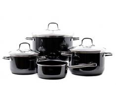 Silit Elegance Line Topfset Induktion, 4-teilig, Silargan Funktionskeramik, Töpfe Glasdeckel, Induktionstöpfe, backofengeeignet