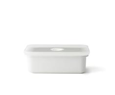 Honeyware 87006 Auflaufform / Backform aus Emaille, flach, mit Aroma-Deckel, Ofenform für kleine Aufläufe oder als Vorratsdose, Größe M - 0,74 L - 18 x 12 x 6 cm