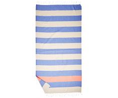 Cacala 178 cm Paradise Serie Türkisch Badetücher, Baumwolle, Blue Beige, 95 x 175 x 0.5 cm