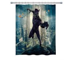 BT world Duschvorhänge, wasserfest, schimmelresistent, Polyester-Gewebe, Badezimmer-Vorhang, Dekor-Duschvorhang-Set, Haken, 183 x 183 cm 71 * 71inch 4313h