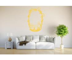 INDIGOS Wandtattoo/Wandsticker-d56 Korb mit Blumen 120x88 cm- Gold, Vinyl, 120 x 88 x 1 cm