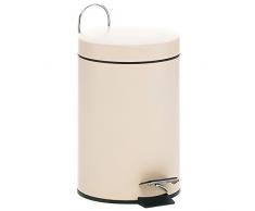 kela Kosmetikeimer Sable 3L aus Metall in beige, 17 x 17 x 26 cm