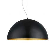 EGLO Pendellampe Gaetano 1, 1 flammige Pendelleuchte, Hängelampe aus Stahl, Farbe: Schwarz, gold, Fassung: E27, Ø: 53 cm