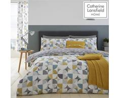 Catherine Lansfield Retro Circles Bettwäsche-Set, Polycotton, Mehrfarbig, Einzelbett