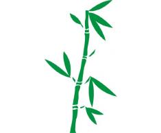 INDIGOS 4051095036432 Wandtattoo w331 Bambus Gras Wandauskleber in 3 GrÃ¶Ãen, 96 x 52 cm, grÃ¼n