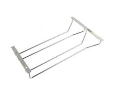 Dianoo 2 Reihen 35cm Glas Wein Zahnstangen, Stemware Zahnstangen, rostfreier Stahl Bar Zuhause Tasse Glas Halter, Wein Glas Gestell Aufhänger, unter Kabinett Wein Glas Stemware Gestell Halter