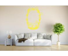 INDIGOS Wandtattoo/Wandsticker-d56 Korb mit Blumen 160x118 cm- gelb, Vinyl, 160 x 118 x 1 cm