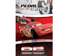 Jerry Fabrics Kinder Fleecedecke und Wurf, Disney Autos Charakter, Polyester, Mehrfarbig, 150 x 100 x 0.3 cm