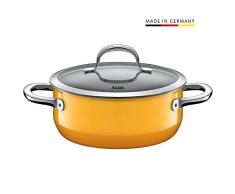Silit Passion Yellow Kochtopf 20cm, Glasdeckel, Bratentopf 2,4l, Silargan Funktionskeramik, Topf Induktion, gelb