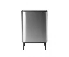 Brabantia BO Touch Mülleimer Hi, 2 x 30 l, Matt Stahl gegen Fingerabdrücke, 2 Inner Buckets litres