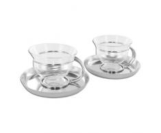 mono 44320 Teetassen 2er-Set, Chromnickel-Edelstahl 18/10
