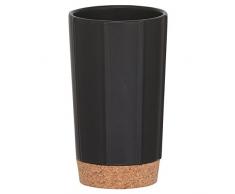 Sealskin Becher Cork, aus natürlichem Porzellan, Farbe: Schwarz