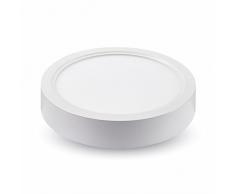V-TAC 4817 22 W LED Panel Aufbauleuchte Glas - Rund - 3000 Kelvin warmweisses Licht 1980 Lumen VT-1422RD