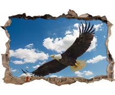 Pixxprint 3D_WD_2105_62x42 Adler hoch in den Wolken Wanddurchbruch 3D Wandtattoo, Vinyl, bunt, 62 x 42 x 0,02 cm